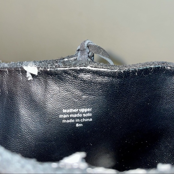 BEBE BLACK SUEDE FRINGE BOOTS SIZE 8 ! - Picture 6 of 7